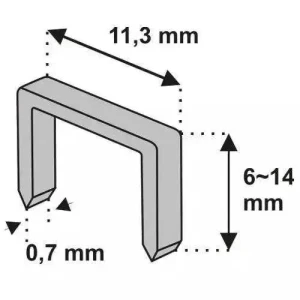 Zszywki Dedra 6mm 1000szt. grubość 0,7mm wzór D53