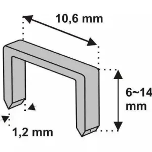 Zszywki Dedra 14mm 1000szt. grubość 1,2mm wzór D11