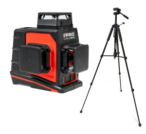 Laser krzyżowy 3 płaszczyznowy Pro LK360 3DG + statyw