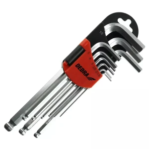 Klucze sześciokątne z kulką długie 15 10mm Dedra