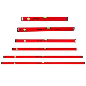 Zestaw poziomic czerwonych PRO 6 szt 60-200cm