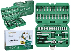 Zestaw Kluczy Nasadowych 1/4" 48 elementów Stalco S011100048