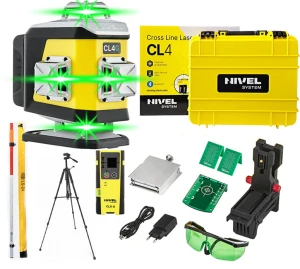 LASER KRZYŻOWY ZIELONY NIVEL CL4G 360° ZESTAW