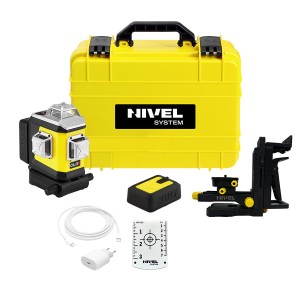 Laser Krzyżowy Z Czerwoną Wiązką 3x 360° Bluetooth Nivel System CLx3R